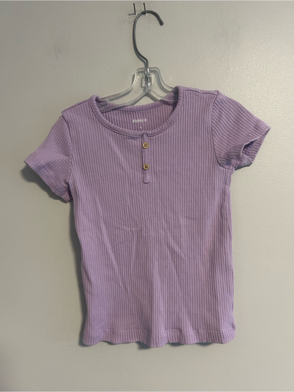 Pekkle toddler 4 purple Ribbed Short Sleeve Tshirt